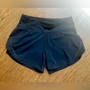 High rise Lululemon black shorts size 6